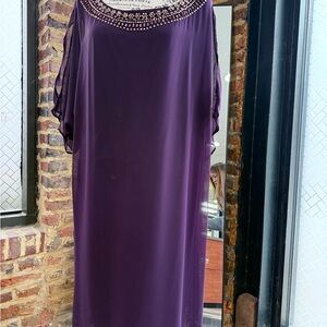 Xscape Purple Beaded Women's Wedding Dress